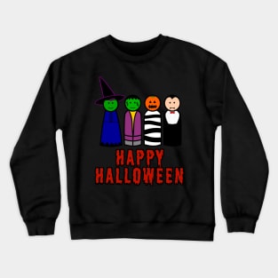 Halloween Peg Dolls Crewneck Sweatshirt